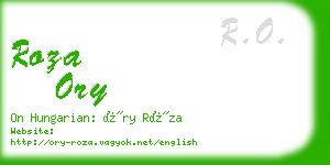 roza ory business card